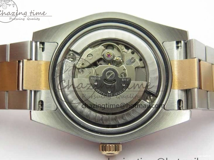 RG SS President Stick Markers NH05A Best GSF 178274 SEIKO 31mm Datejust Edition on Bracelet Dial SS RG Silver 1123